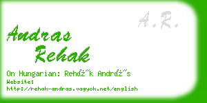 andras rehak business card